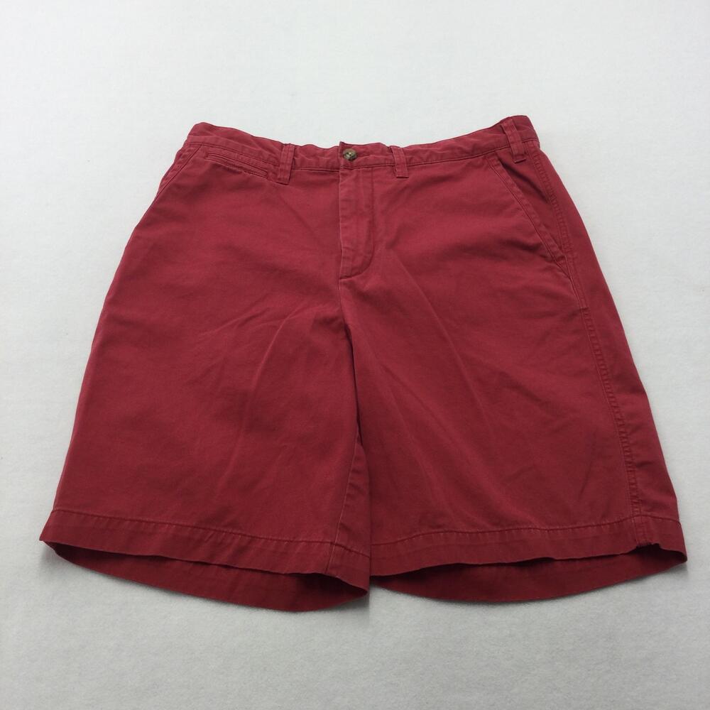 Polo Ralph Lauren Shorts Mens 33 Red Cotton Chino Relaxed Fit 9 Inseam Casual
